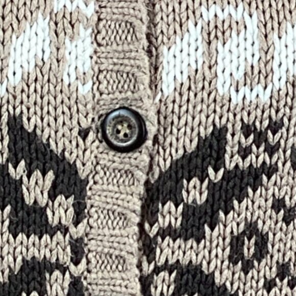 Talbots Nordic Fair Isle Cardigan Sweater Sz S #337L - Picture 7 of 9